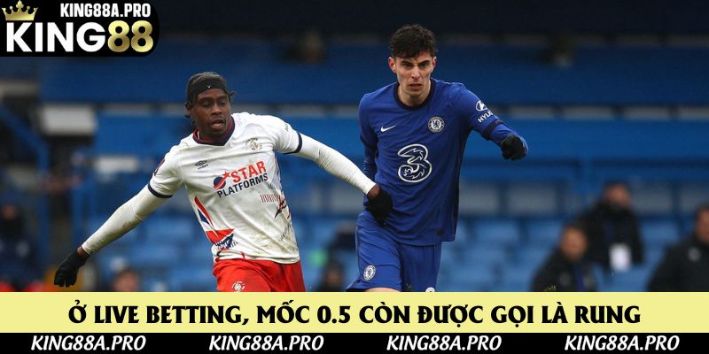 Ở live betting, mốc 0.5 còn được gọi là rung Ở live betting, mốc 0.5 còn được gọi là rung
